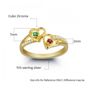 Sterling Silver Personalized Birthstone Ring JEWJORI101797